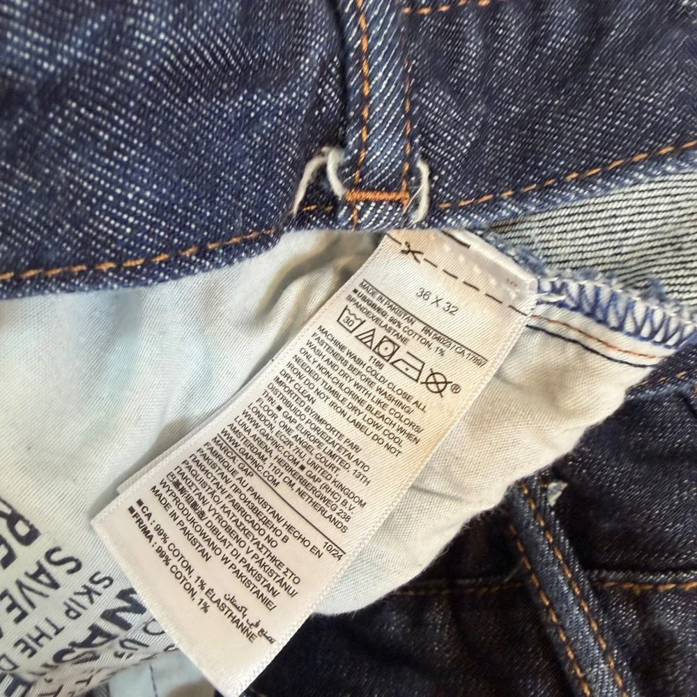 Lot of 2 Gap Mens Jeans 36x32 Straight GapFlex & Athletic Taper Resin Rinse Dark